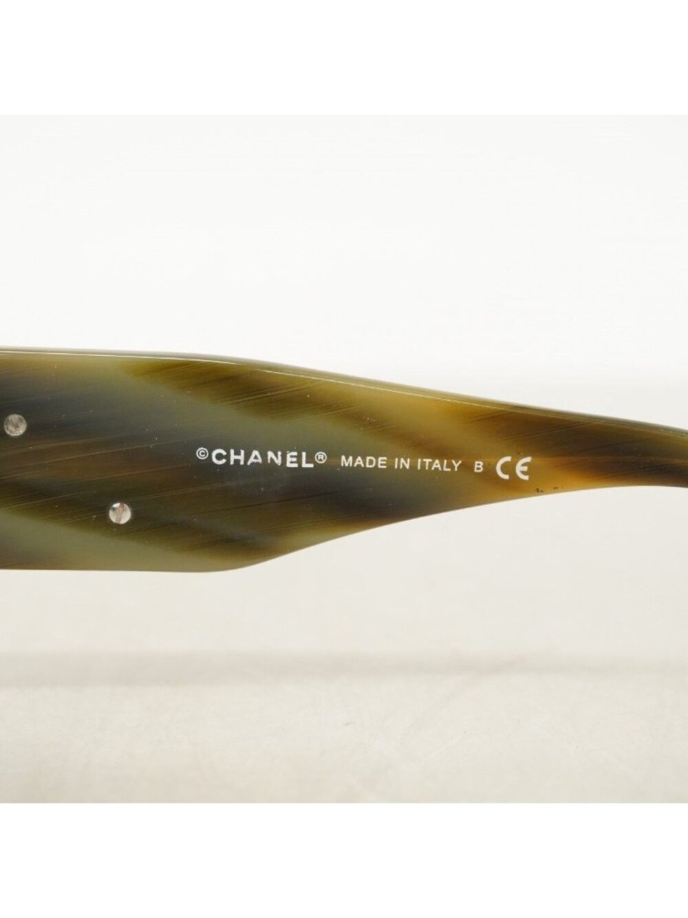 Chanel Sunglasses Camellia Acetate Black Khaki Silver Eyewear - Picture 3 of 8
